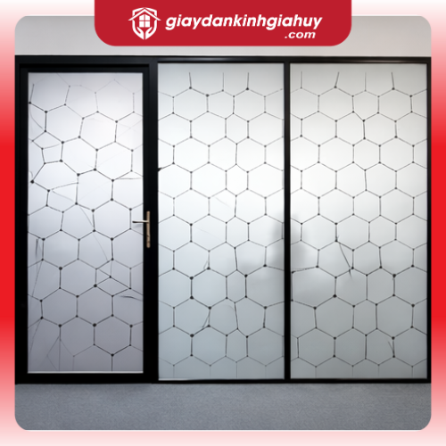 Mẫu Decal Dán Kính Mờ Văn Phòng Họa Tiết Hình Học
