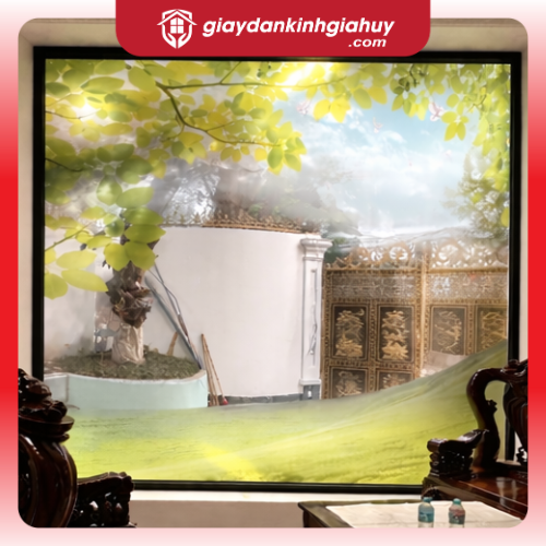Mẫu Decal Dán Kính Phong Cảnh Thiên Nhiên