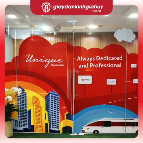 Mẫu Decal Kính Trang Trí Nhiều Màu