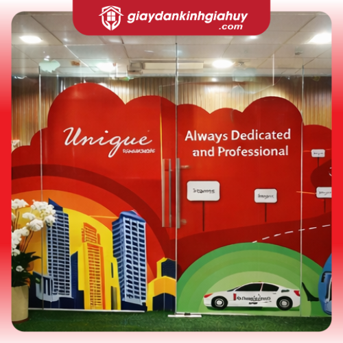 Mẫu Decal Kính Trang Trí Nhiều Màu