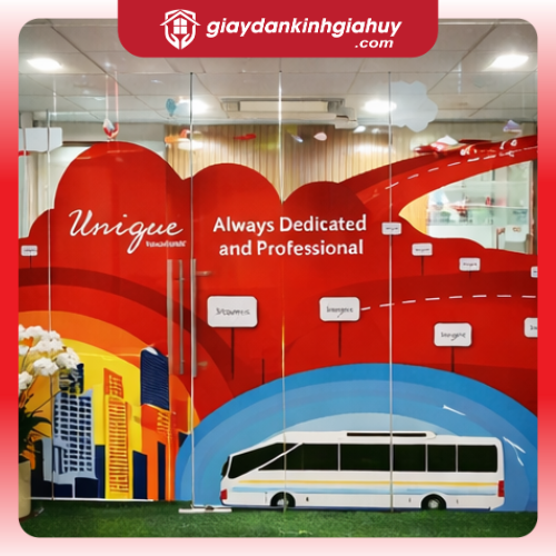 Mẫu Decal Kính Trang Trí Nhiều Màu