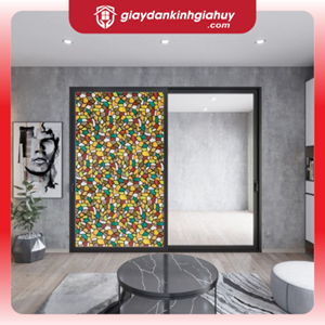 Giấy dán kính 3D đá vỡ nhiều màu 3D26