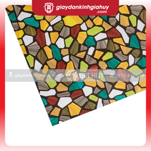 Giấy dán kính 3D đá vỡ nhiều màu 3D26 2