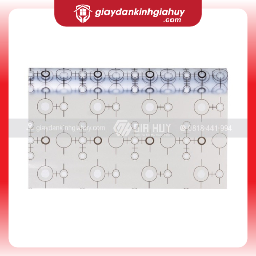 Giấy dán kính trang trí vòng tròn đen trắng - Mã A18