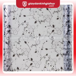 Giấy dán kính trang trí bông hoa đen - Mã A12 2