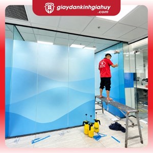 Decal mờ in màu hoạ tiết sóng 2