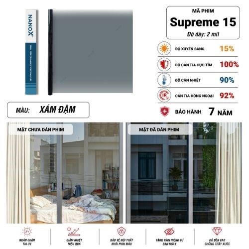 Phim cách nhiệt Hàn Quốc Supreme 15