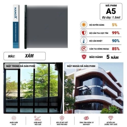 Phim cách nhiệt Hàn Quốc A5