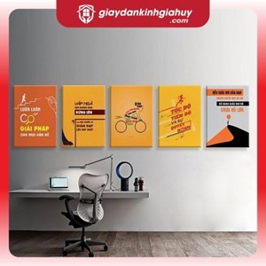 Tranh dán tường in slogan theo thiết kế cho văn phòng 2