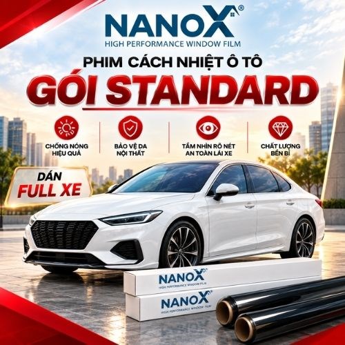 Phim cách nhiệt ô tô NanoX gói STANDARD