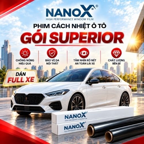 Phim cách nhiệt ô tô NanoX gói SUPERIOR