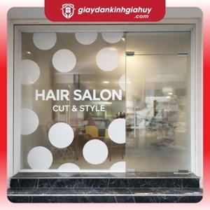 Mẫu Decal Dán Kính Mờ Chấm Bi Hiện Đại 2