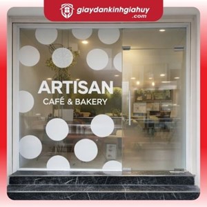 Mẫu Decal Dán Kính Mờ Chấm Bi Hiện Đại