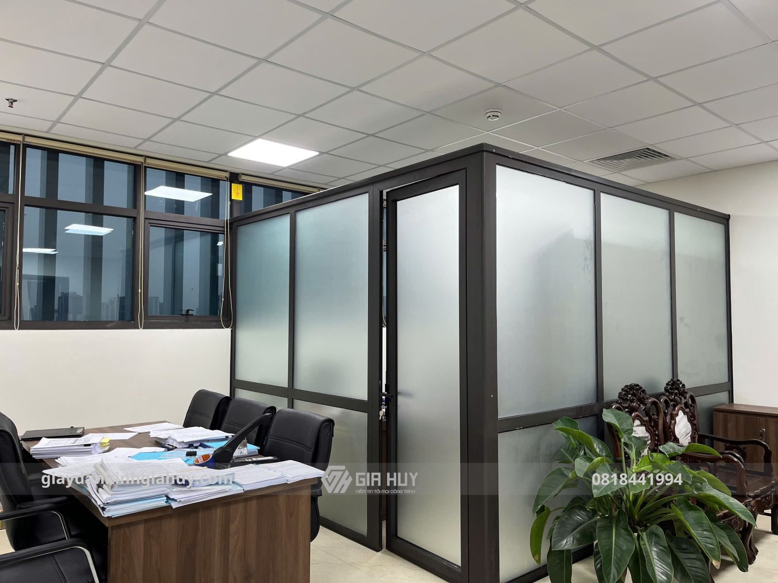 decal dán kính mờ trơn