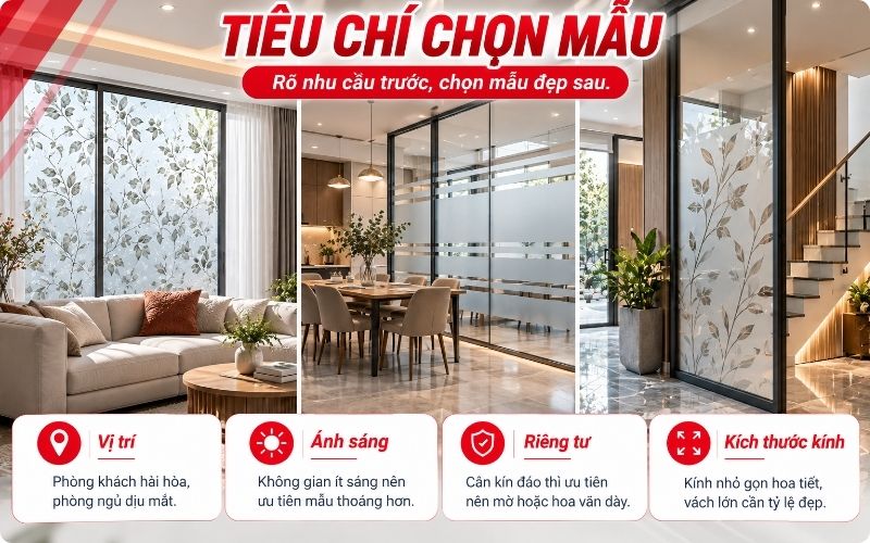 Tiêu chí chọn mẫu giấy dán kính trang trí