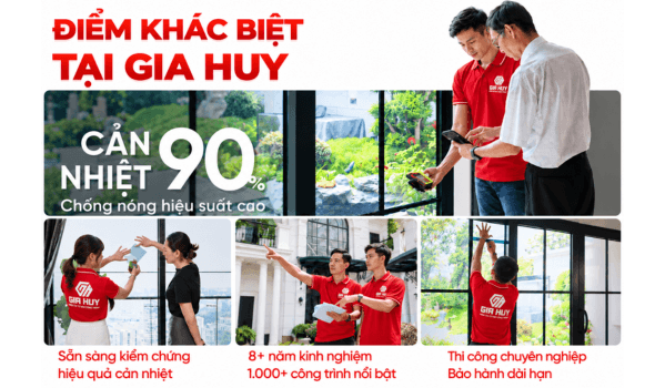 dịch vụ dán film cách nhiệt cửa kính uy tin tại Gia Huy