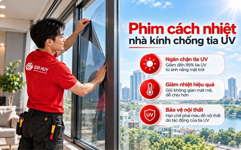 Chông nắng cản tia UV giảm nhiệt hiệu quả bảo vệ nội thất