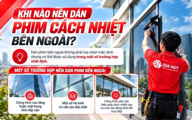 Nên nào nên dán phim cách nhiệt bên ngoài