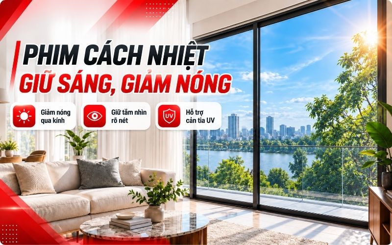 Phim cách nhiệt cửa sổ giúp giảm nóng giữ sáng tăng tầm nhìn