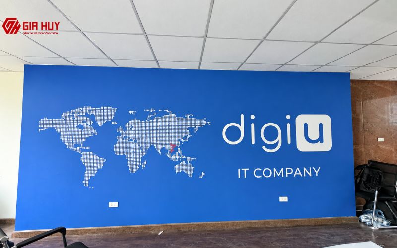 Tranh dán tường in logo theo yêu cầu