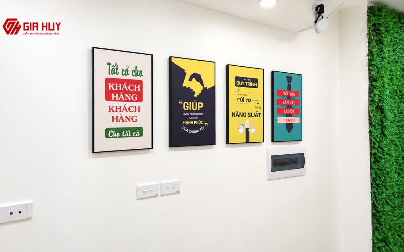 Tranh dán tường in slogan động lực cho văn phòng