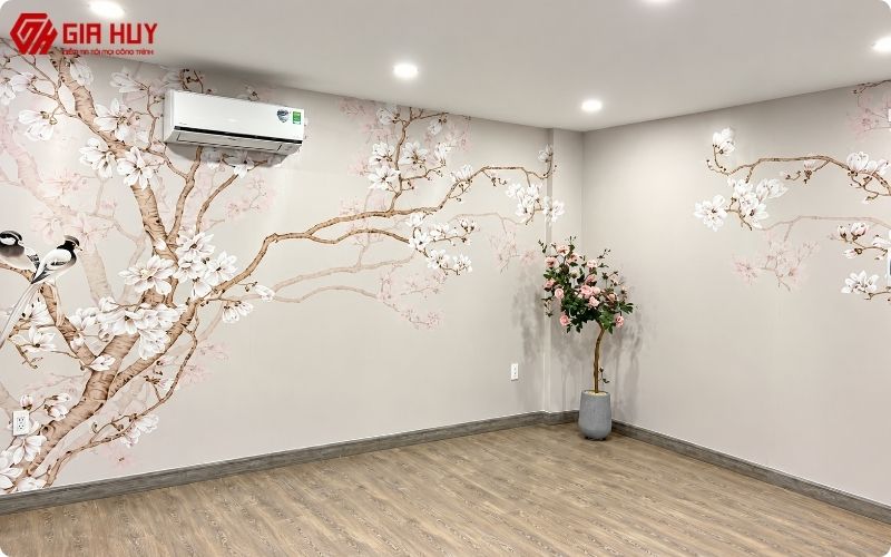 Nội thất Gia Huy chuyên cho thuê thợ thi công giấy dán tường giá rẻ