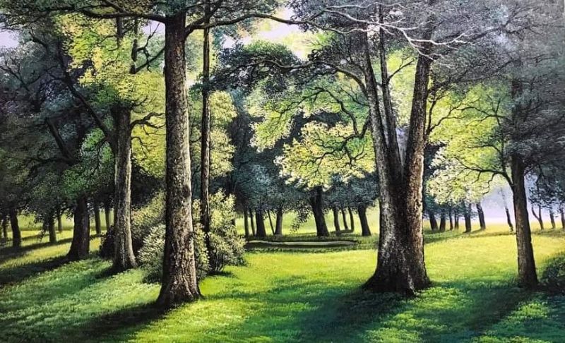tranh phong cảnh rừng cây