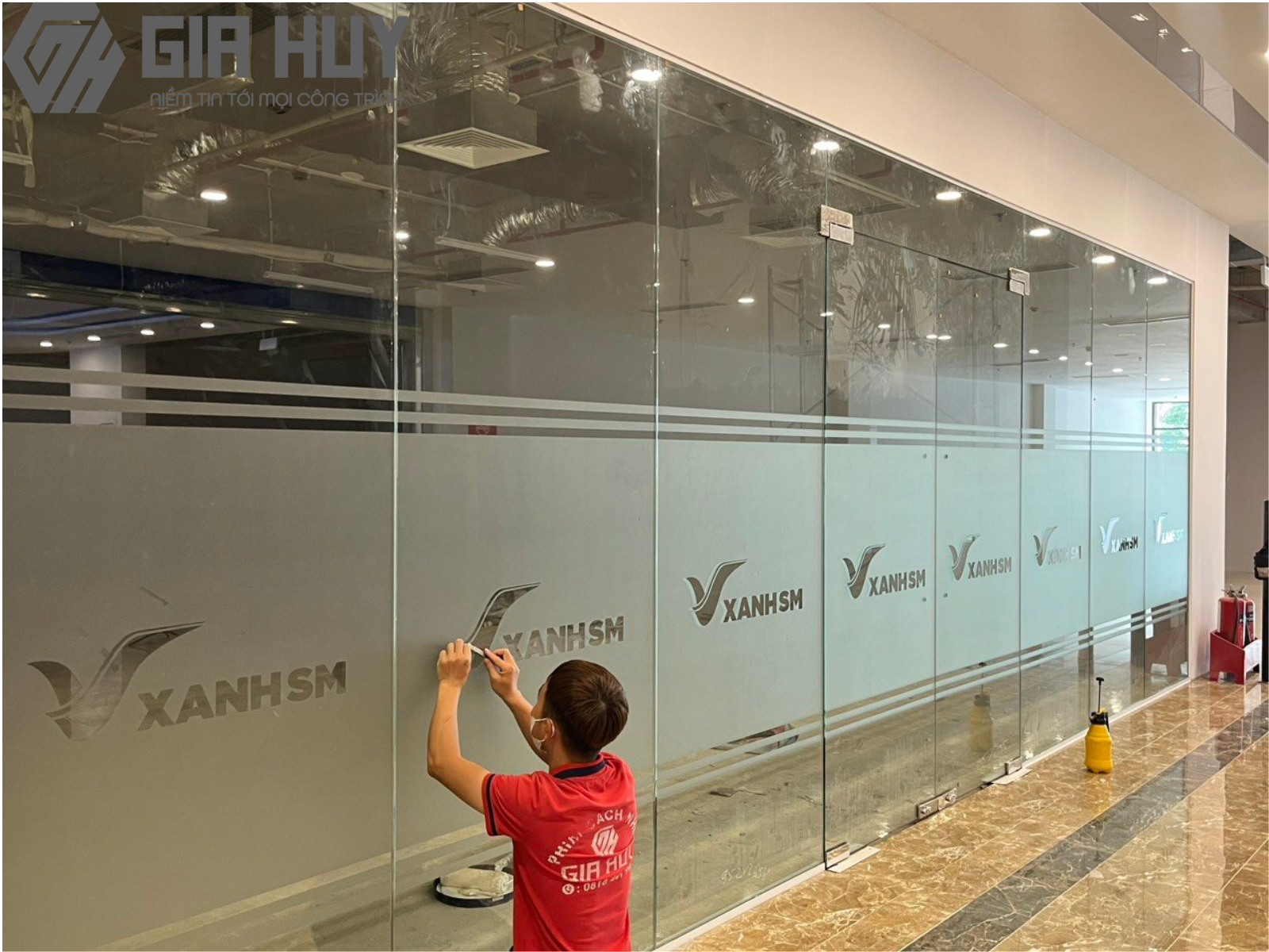 decal dán kính mờ