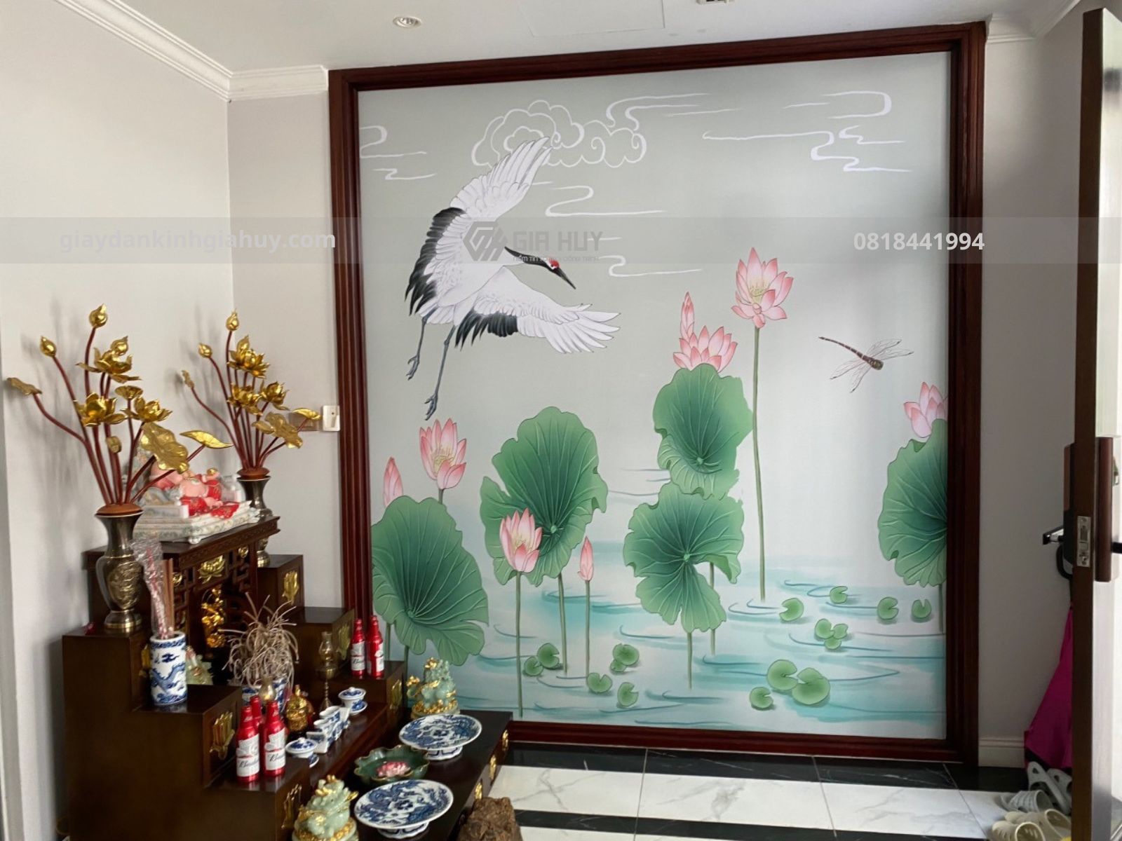 tranh in decal trắng