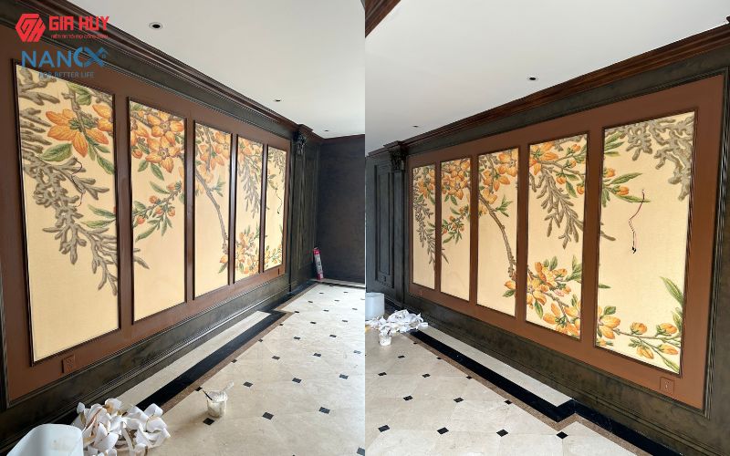 Mẫu giấy dán tường Hàn Quốc sang trọng, hiện đại