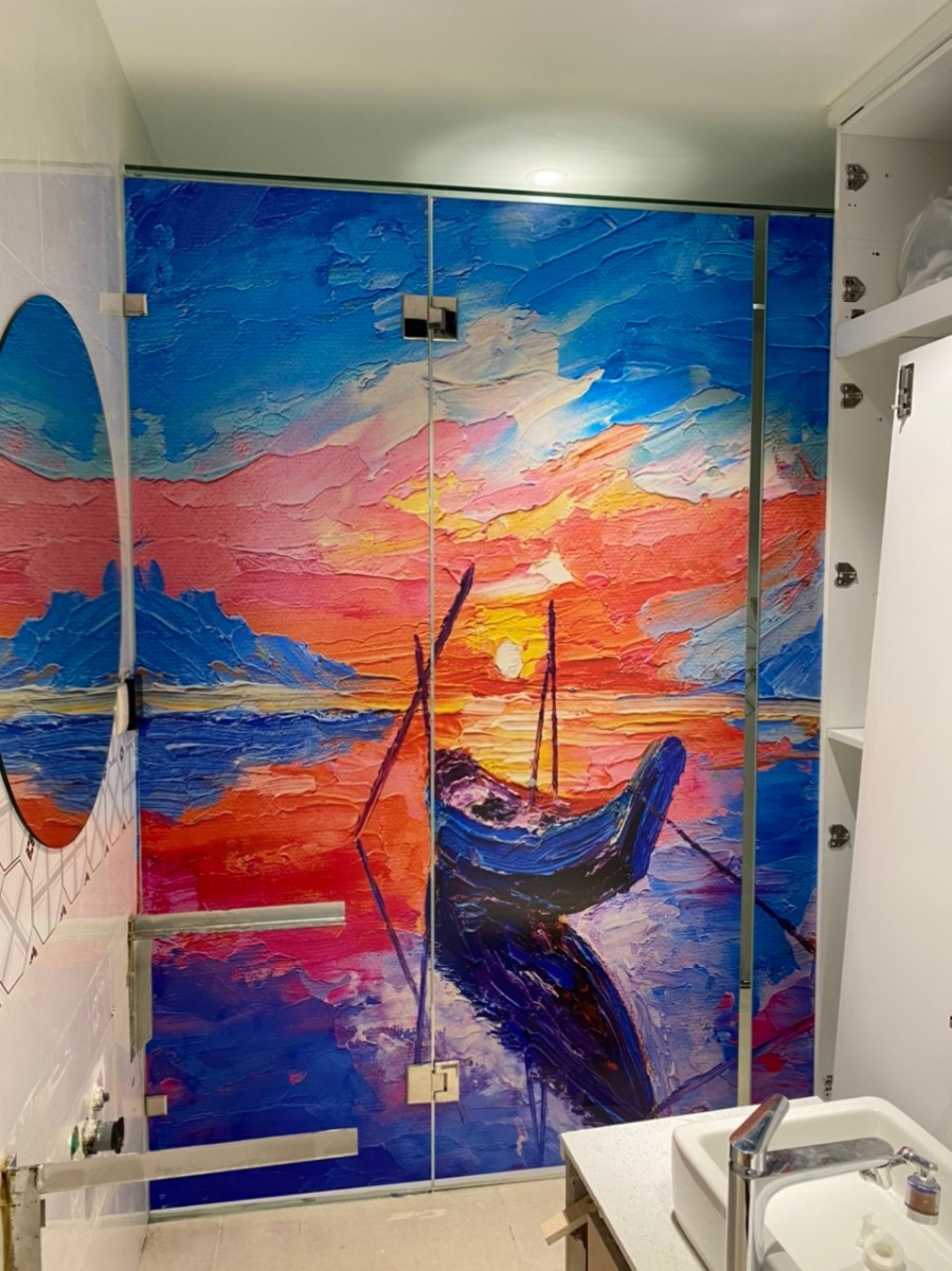 tranh in decal trắng