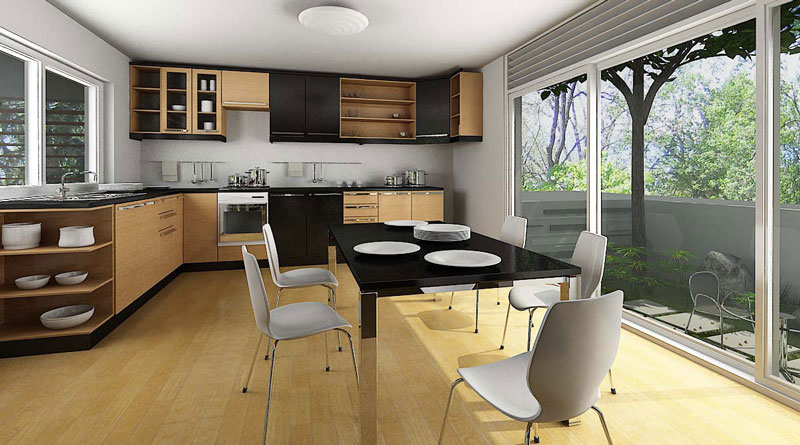 Thiết kế trần bếp đẹp bằng thạch cao cho không gian sum họp ấm cúng