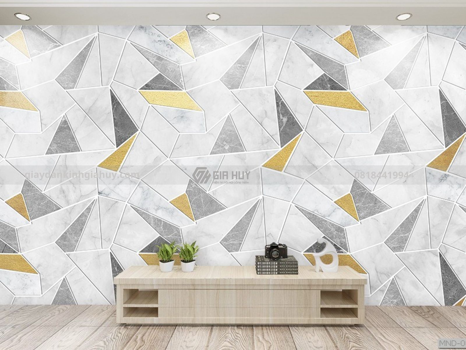 Tranh dán tường hoạ tiết 3D nổi