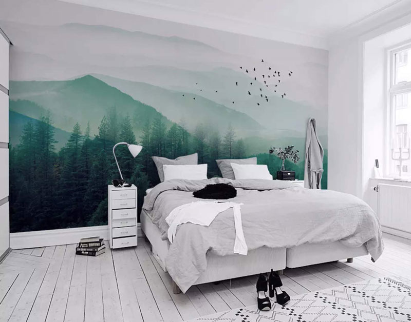 tranh dán tường phòng ngủ vợ chồng loại nào đẹp?