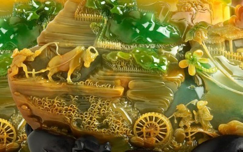 tranh dán tường phòng thờ