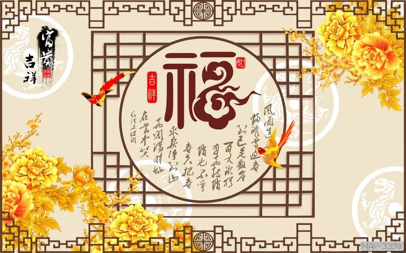tranh dán tường phòng thờ