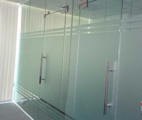 Decal dán kính mờ kẻ ngang