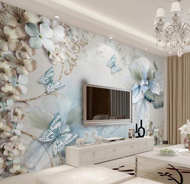 Giấy dán tường phòng khách 3D