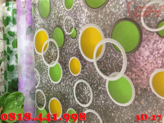 Giấy dán kính trang trí 3D mẫu 27